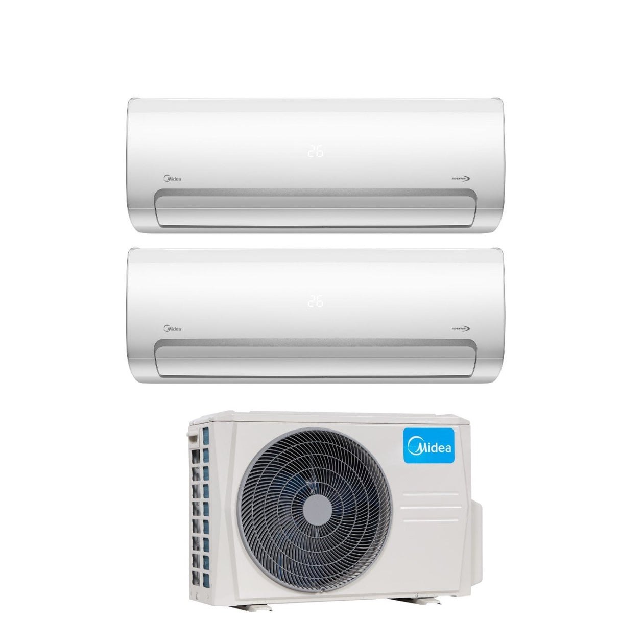 climatizzatore condizionatore midea dual split inverter serie mission pro 12_18 con m3of 27hfn8 q r 32 wi fi optional 12000_18000