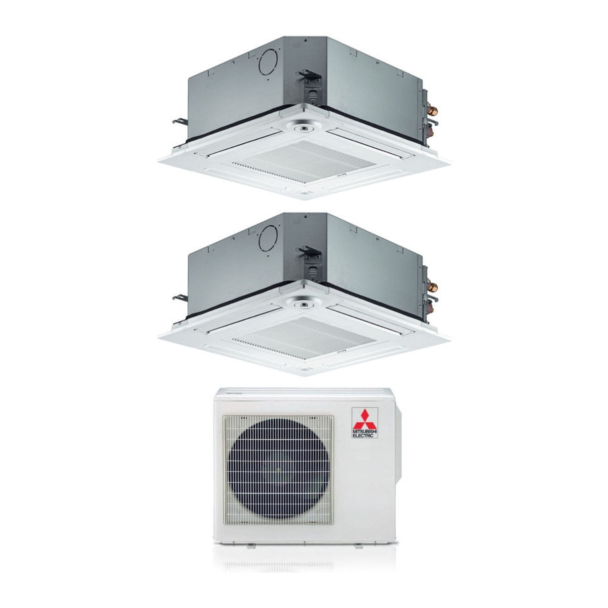 climatizzatore condizionatore mitsubishi electric dual split inverter a cassetta 60x60 slz m 9_9 con mxz 2f42vf r 32 wi fi optional 9000_9000