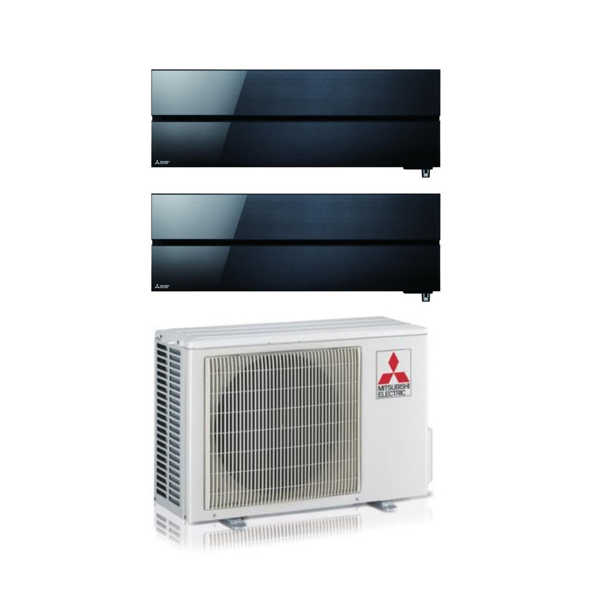 climatizzatore condizionatore mitsubishi electric dual split inverter serie kirigamine style msz ln 9_12 con mxz 2f42vf onyx black wi fi r 32 9000_12000 nero new 2018