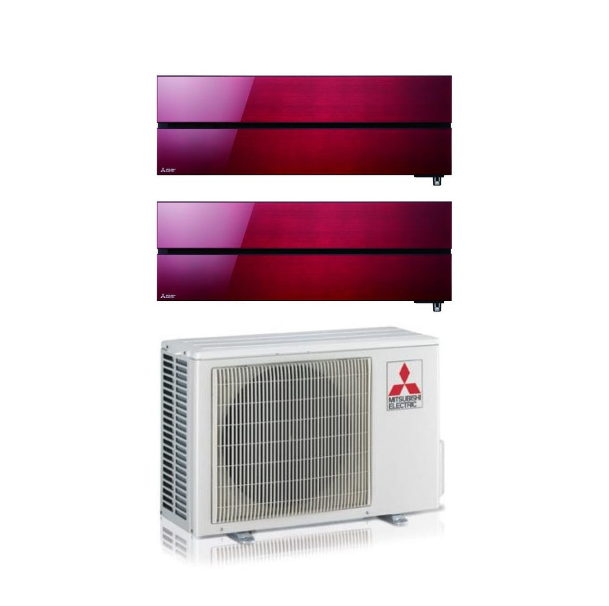 climatizzatore condizionatore mitsubishi electric dual split inverter serie kirigamine style msz ln 9_9 con mxz 2f33vf ruby red r 32 wi fi integrato colore rosso 9000_9000