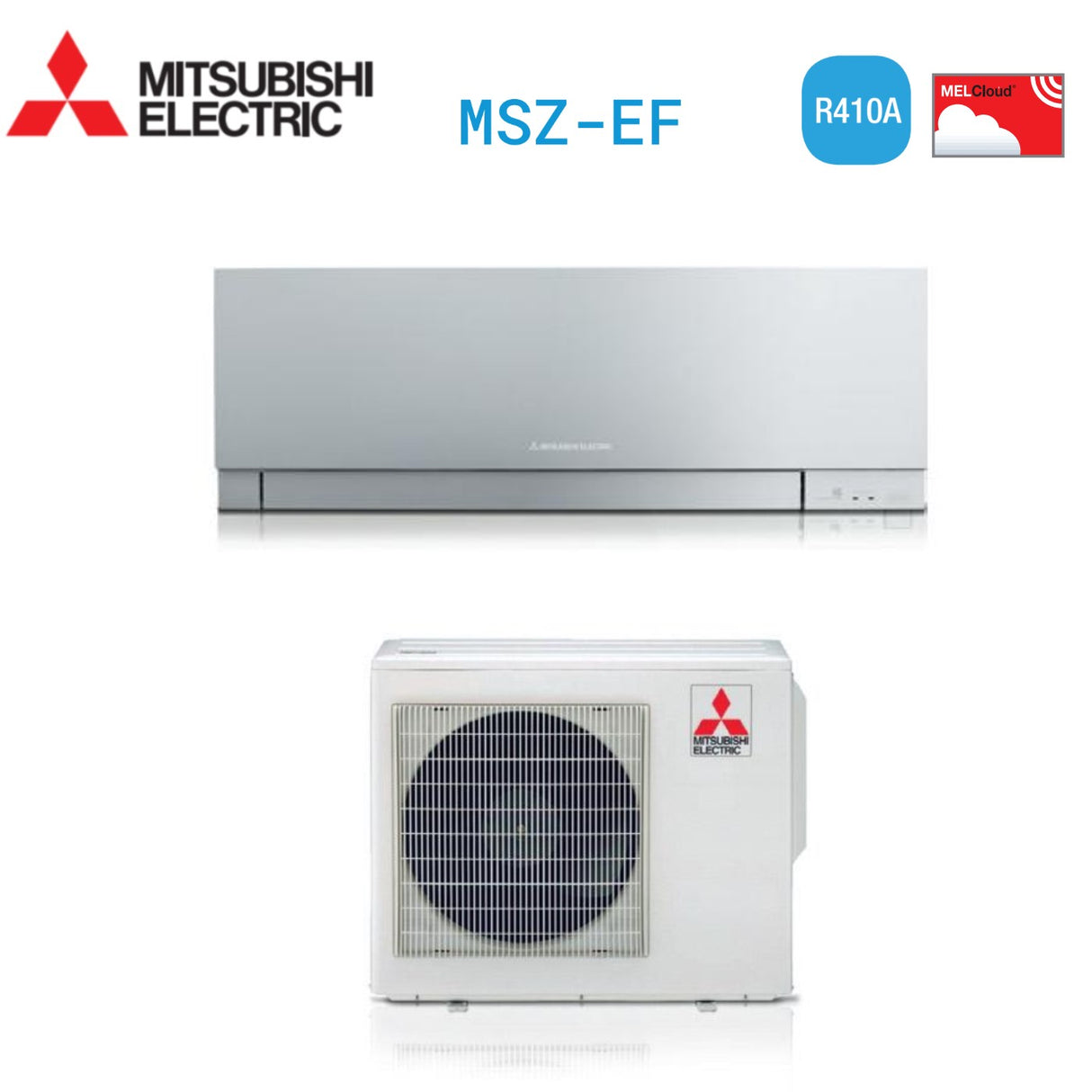 climatizzatore condizionatore mitsubishi electric inverter serie kirigamine zen 12000 btu msz ef35ve3s silver r 410 classe a___ argento new 2018