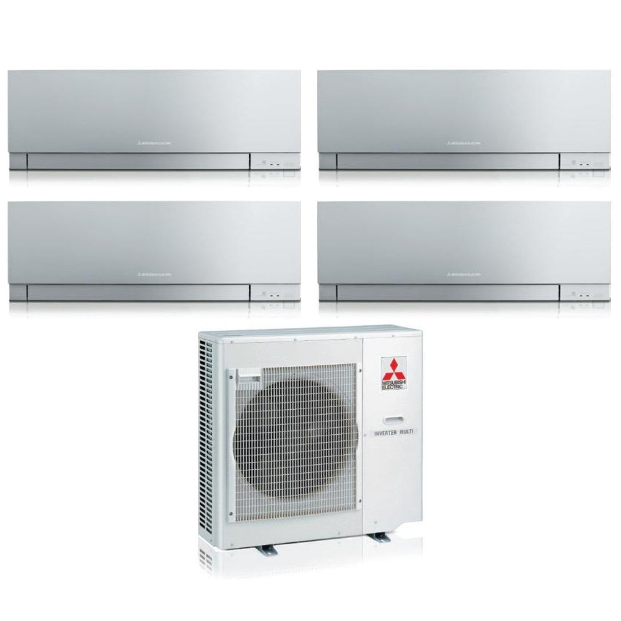 climatizzatore condizionatore mitsubishi electric quadri split inverter serie kirigamine zen silver msz ef 7_9_9_9 con mxz 4f80vf r 32 wi fi integrato colore argento 7000_9000_9000_9000 17293