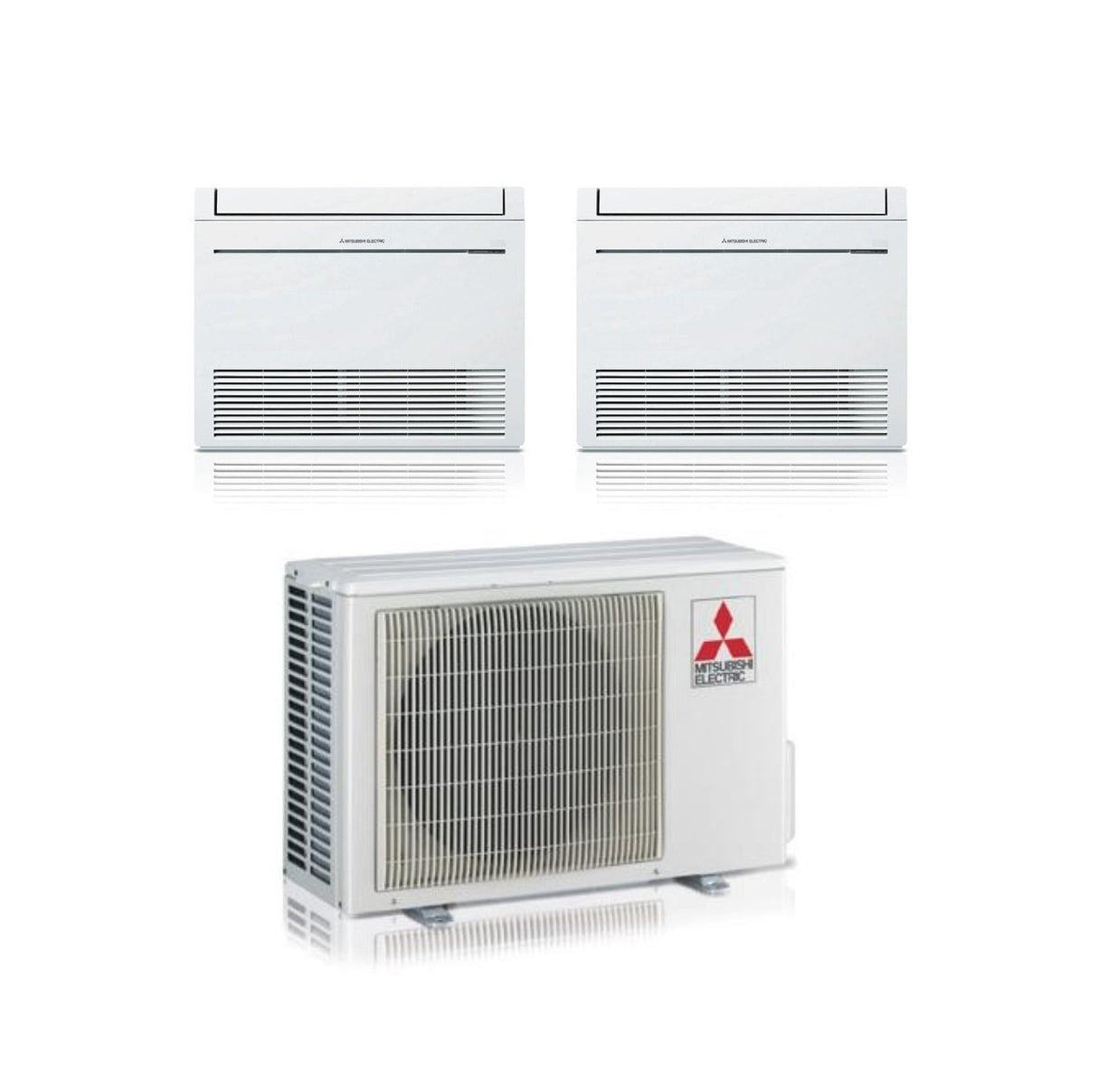 climatizzatore condizionatore mitsubishi pavimento mfz kt dual split inverter 9000 _ 12000 btu con u.e. mxz 2f42vf gas r 32