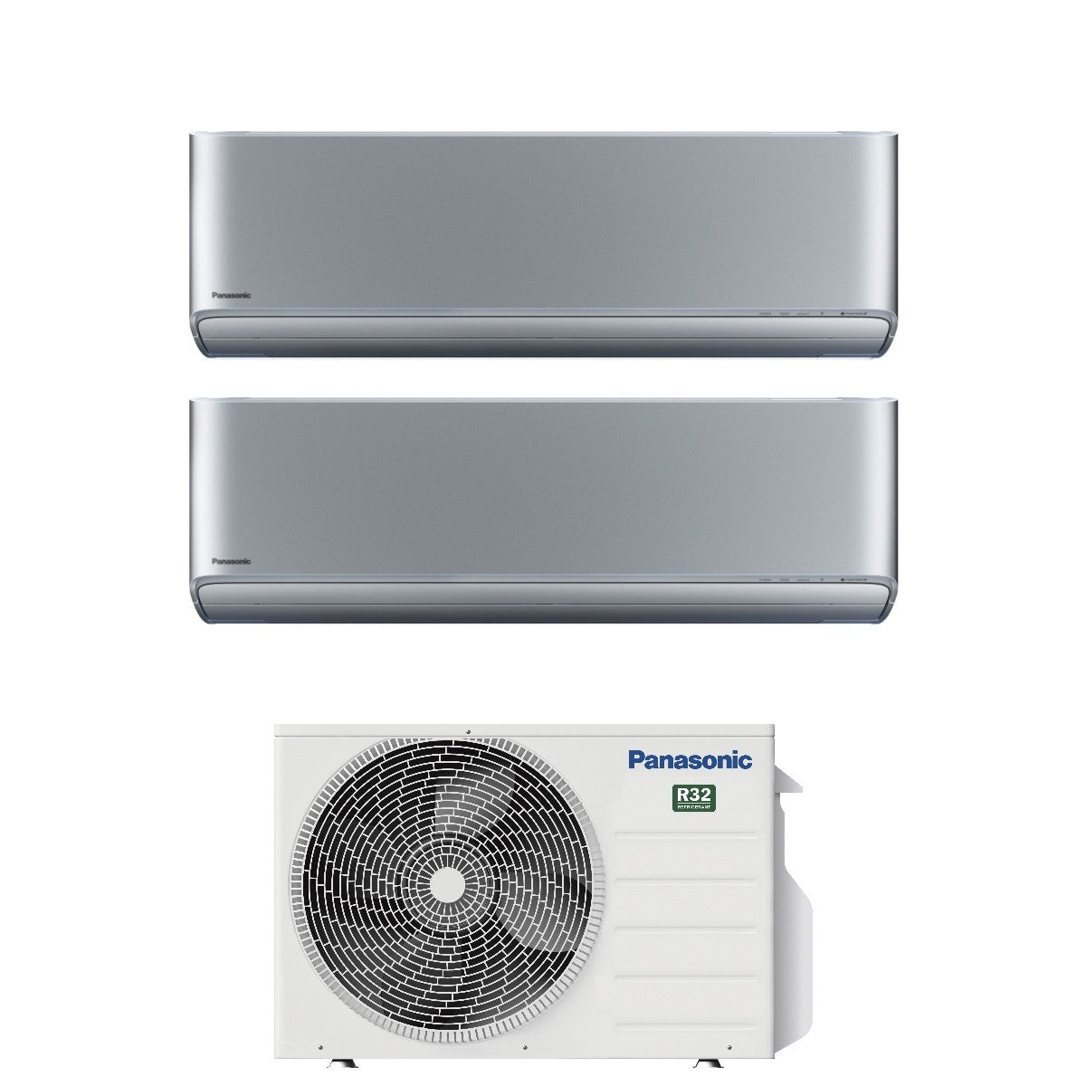 climatizzatore condizionatore panasonic dual split inverter serie etherea silver 9_12 con cu 2z41tbe r 32 wi fi optional 9000_12000 argento new 2018