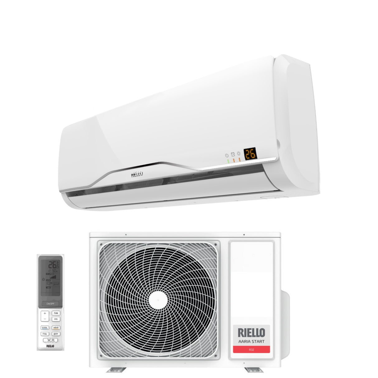 climatizzatore condizionatore riello inverter serie aaria start 18000 btu amw50st r 32 classe a__ wi fi optional new 2018