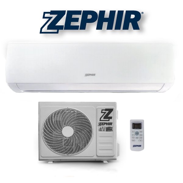 climatizzatore condizionatore zephir inverter serie matt 24000 btu zem24000 r 32 classe a__ a_