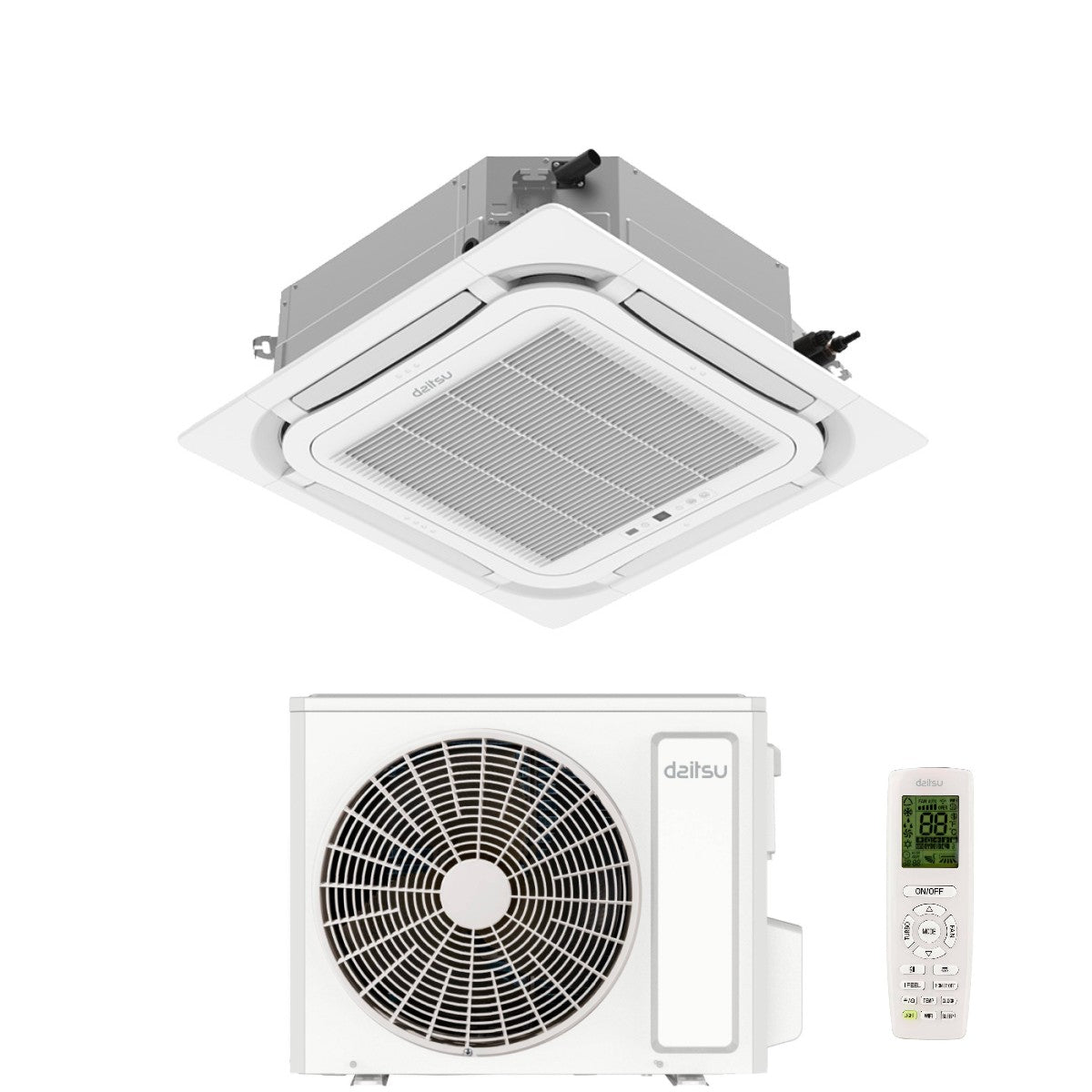 daitsu condizionatore a cassetta daitsu 24000 btu aud12kdbs r 32 wi fi optional con telecomando e griglia