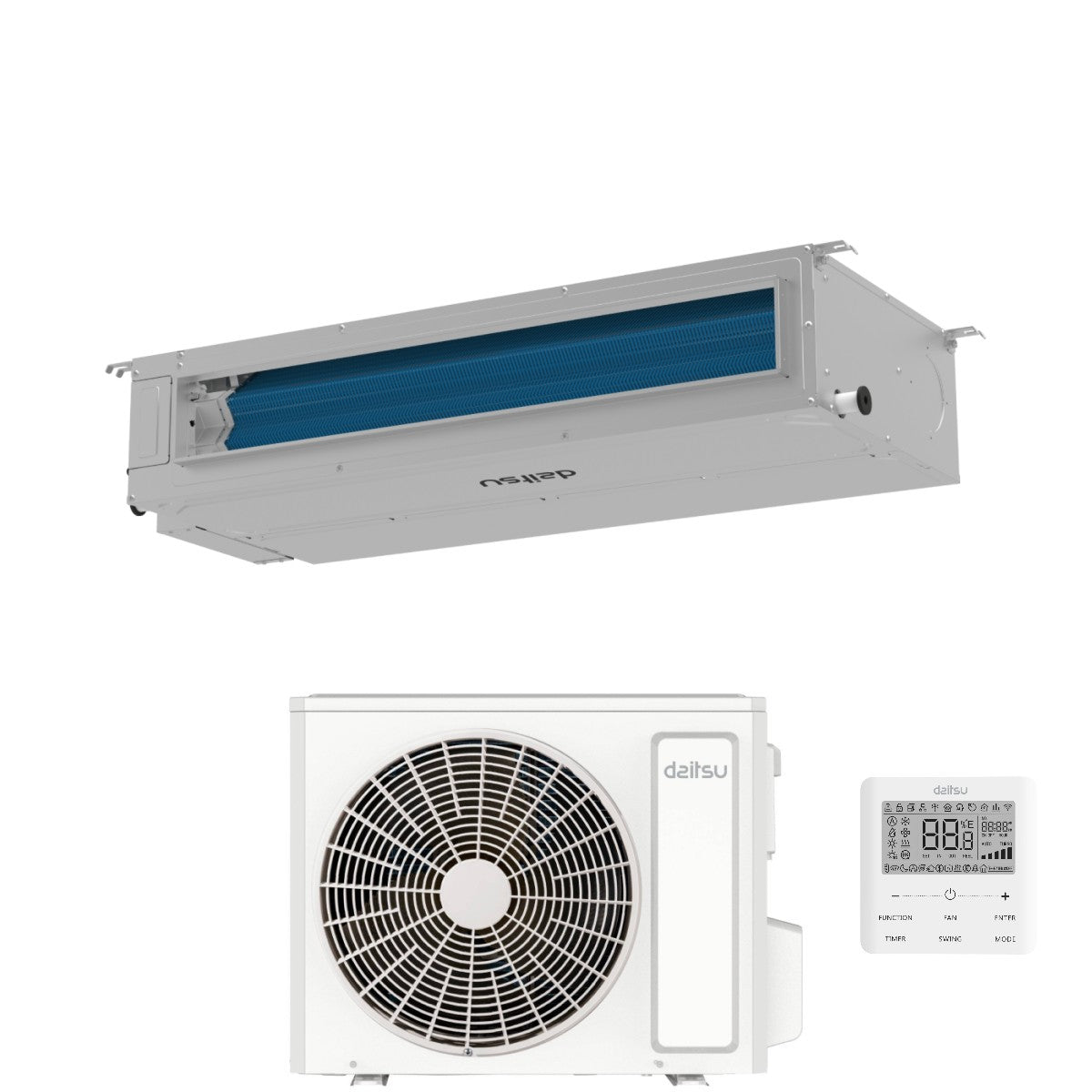 daitsu condizionatore canalizzato daitsu 12000 btu acd12kdbs r 32 wi fi integrato con comando a filo