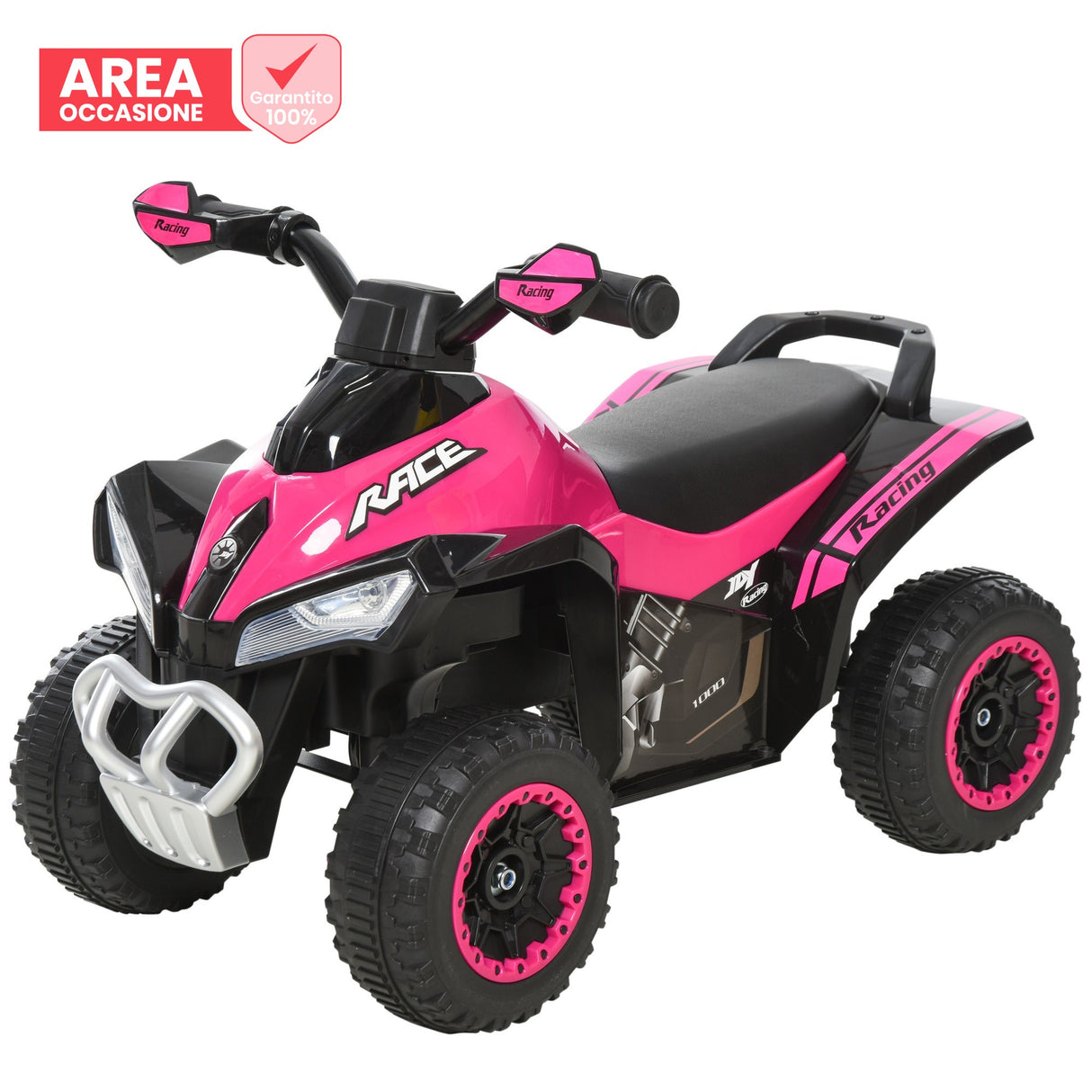easycomfort area occasioni 2420 easycomfort mini quad per bambini 18 36 mesi a spinta manuale con musiche integrate in pp e metallo 67 5x38x44 cm rosa