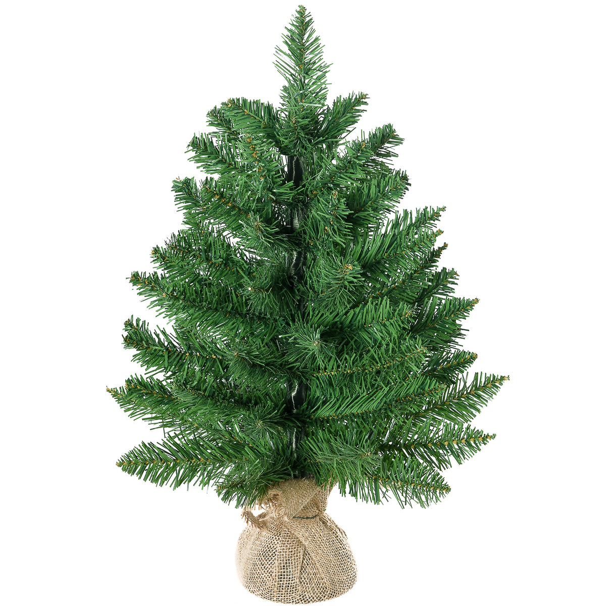 easycomfort easycomfort albero di natale mini 55cm con 50 rami folti e aghi realistici in pvc base in cemento e iuta