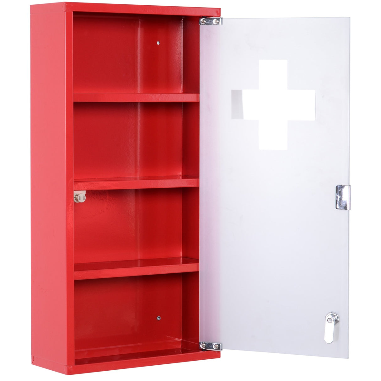 easycomfort easycomfort cassetta porta medicine armadietto medicinali 4 livelli porta in vetro 603012cm rosso ean 8054111840521