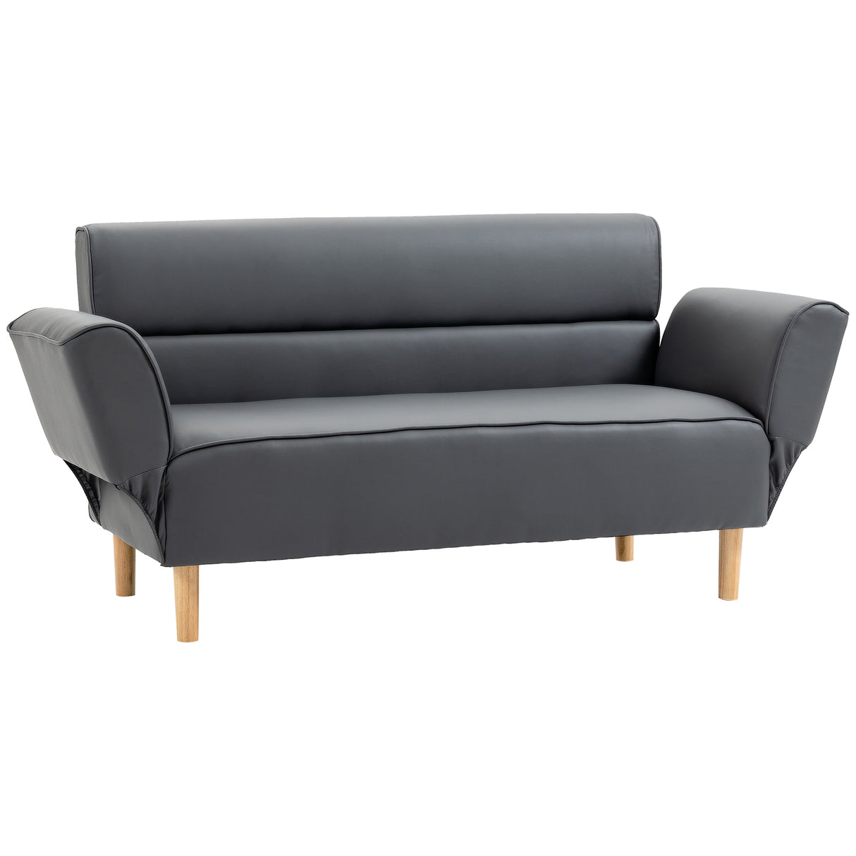 easycomfort easycomfort divano 2 posti convertibile in divano letto singolo con braccioli regolabili 164x71x75cm