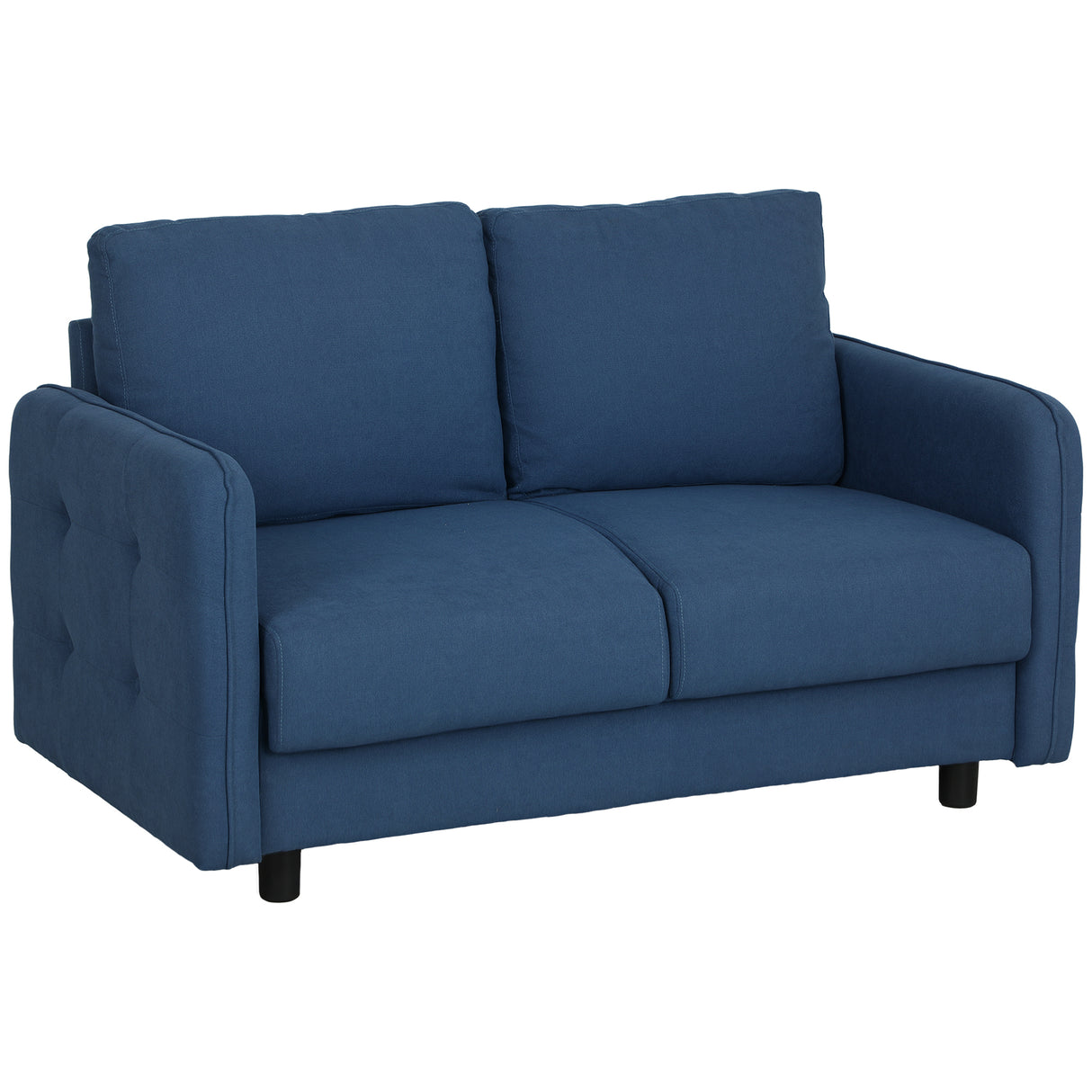 easycomfort easycomfort divano 2 posti moderno in velluto con cuscini sfoderabili e molle a s 136x75x84 cm blu