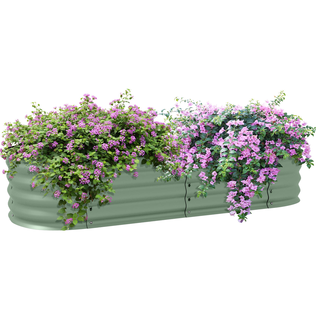 easycomfort easycomfort letto per orto rialzato modulare 150x62x30cm in acciaio galvanizzato con fondo aperto verde