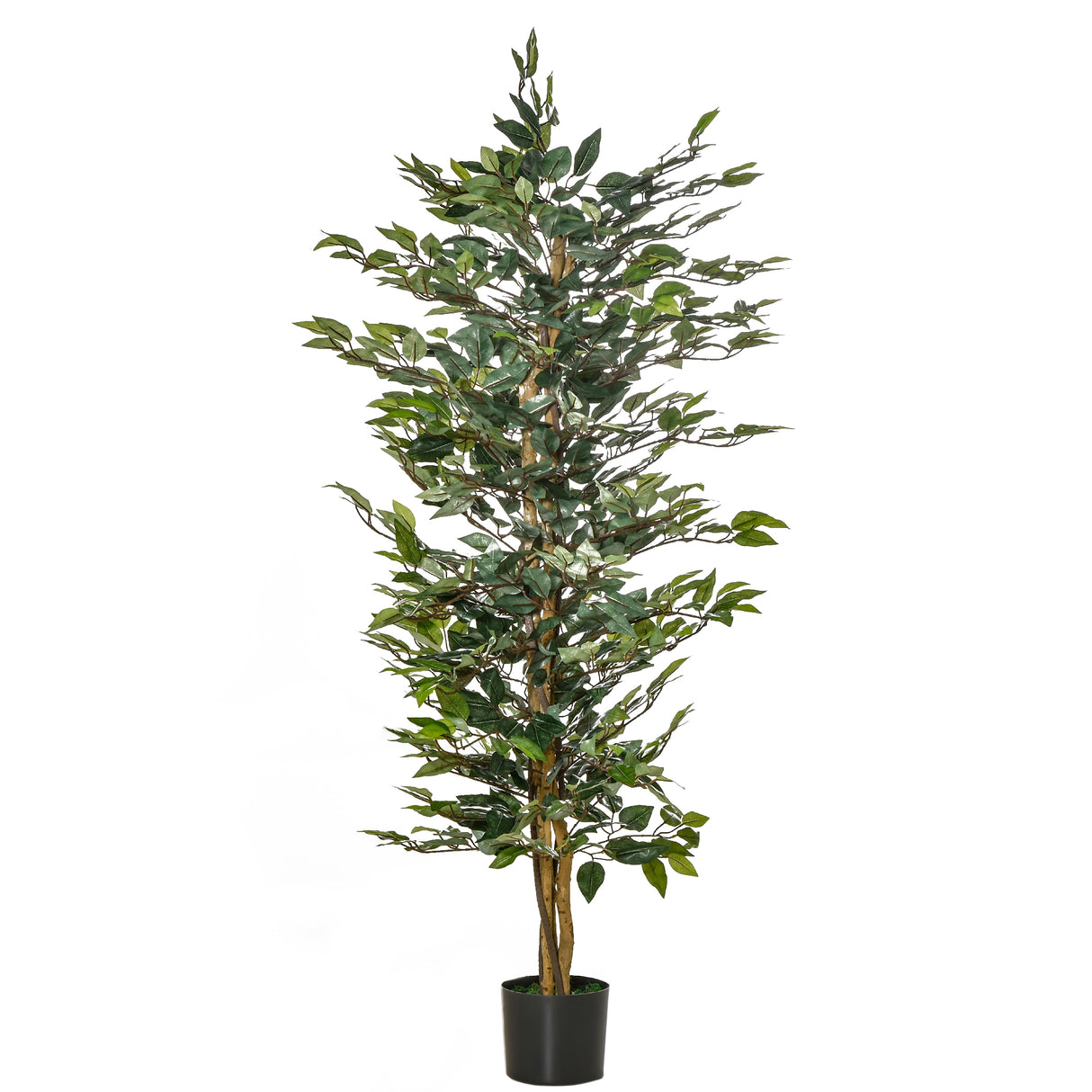 easycomfort easycomfort pianta finta di ficus alta 150cm decorazione per interno ed esterno con vaso incluso
