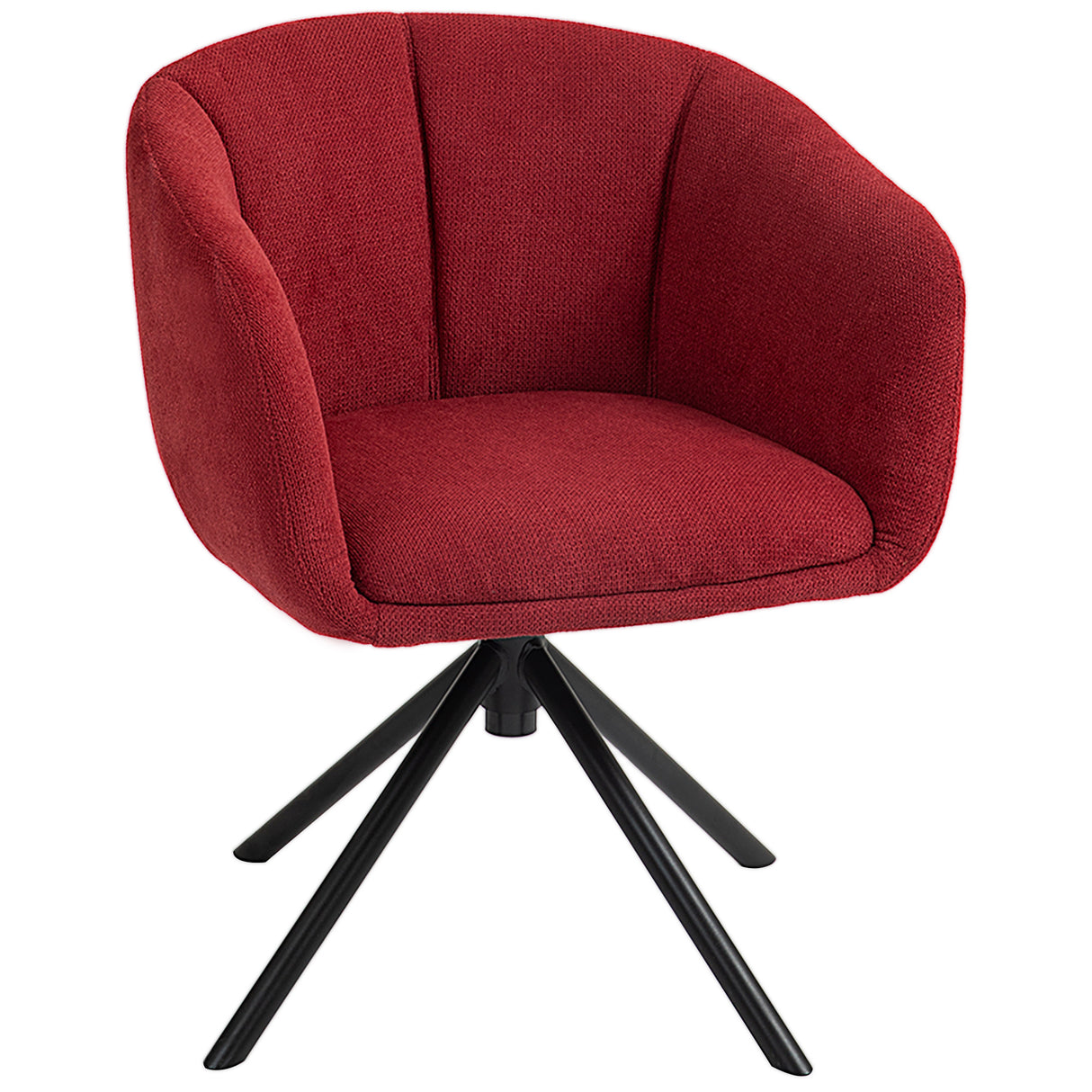 easycomfort easycomfort poltrona moderna girevole con seduta imbottita in tessuto boucle per salotto e ufficio rosso vino