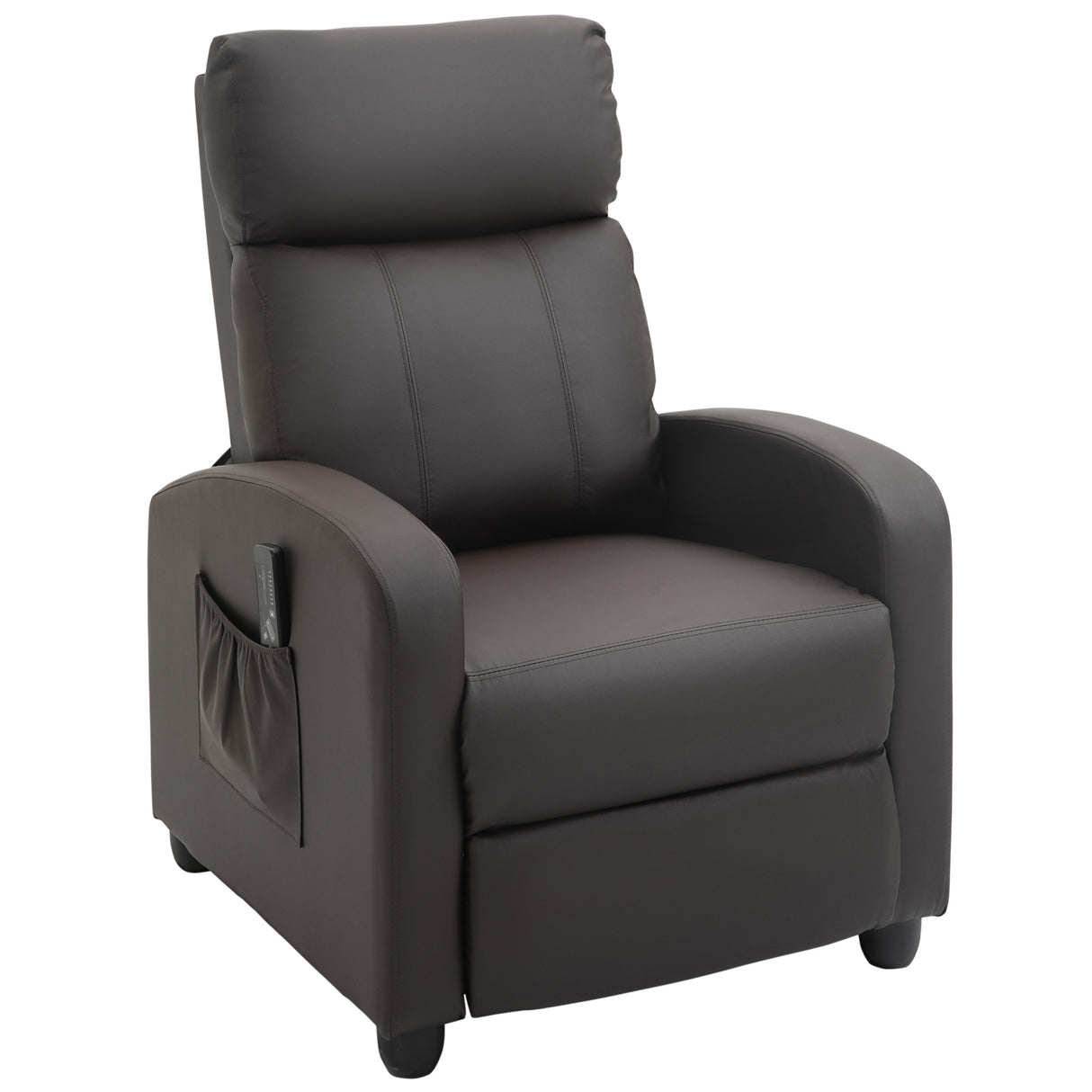easycomfort easycomfort poltrona relax massaggiante con telecomando e 8 programmi reclinazione e poggiapiedi 68x88x98cm marrone