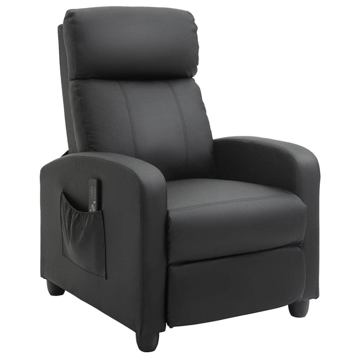 easycomfort easycomfort poltrona relax massaggiante con telecomando e 8 programmi reclinazione e poggiapiedi 68x88x98cm nero