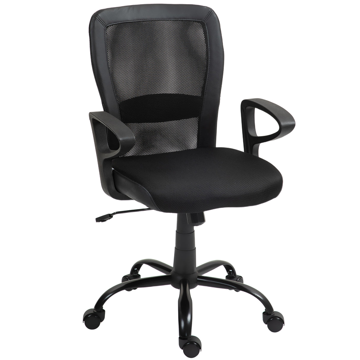 easycomfort easycomfort sedia da ufficio con altezza regolabile e tessuto a rete seduta girevole e inclinazione nero