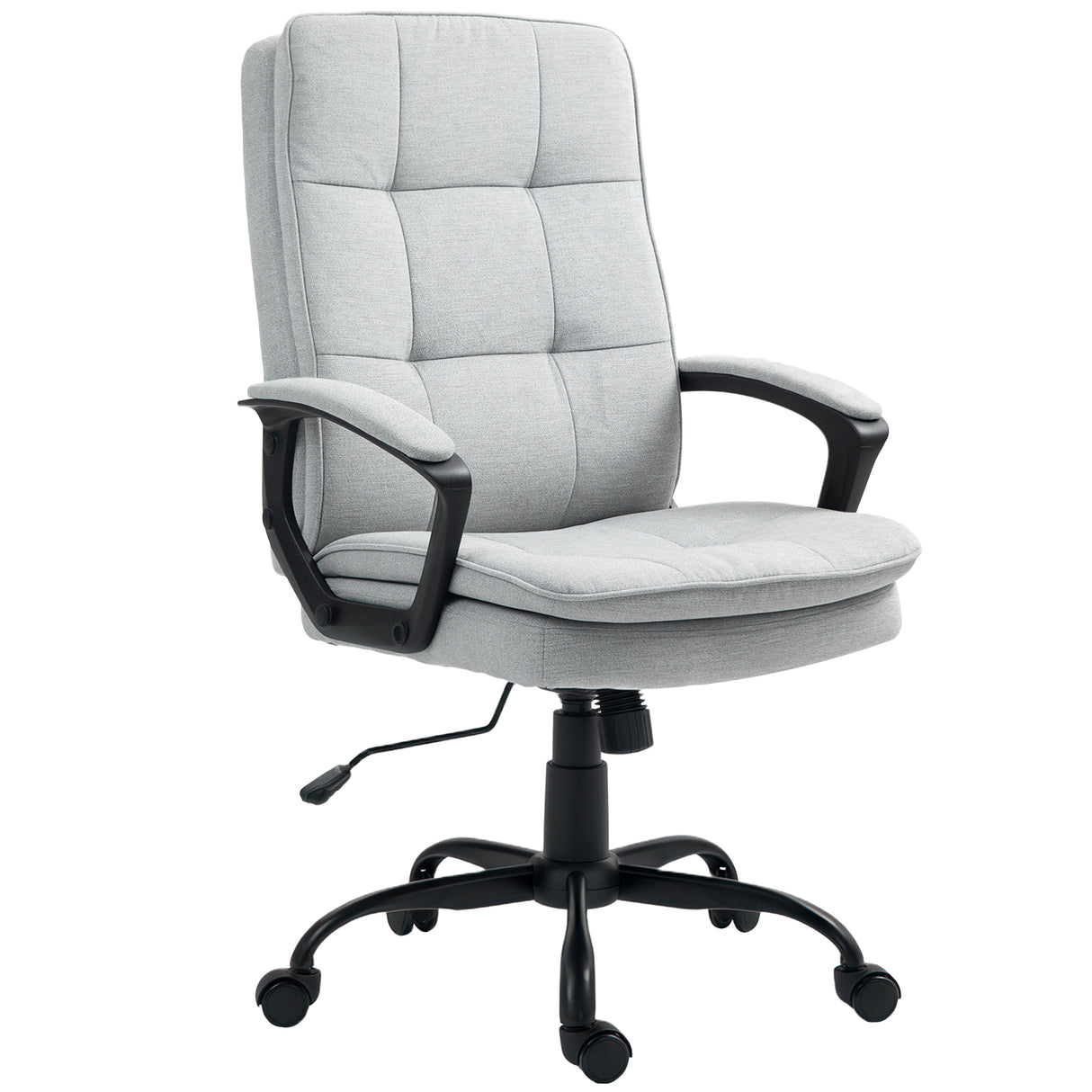 easycomfort easycomfort sedia da ufficio ergonomica con schienale alto altezza regolabile e dondolo grigio