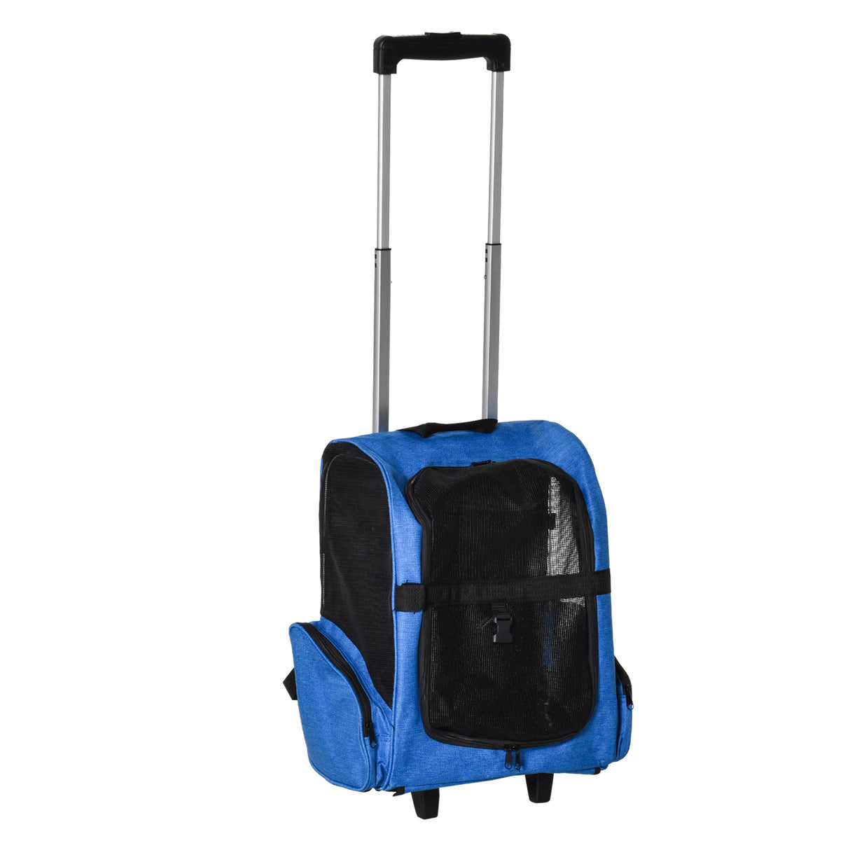 easycomfort easycomfort trasportino zaino 2 in 1 per cani e gatti con tasche e maniglia telescopica 42x25x55cm blu
