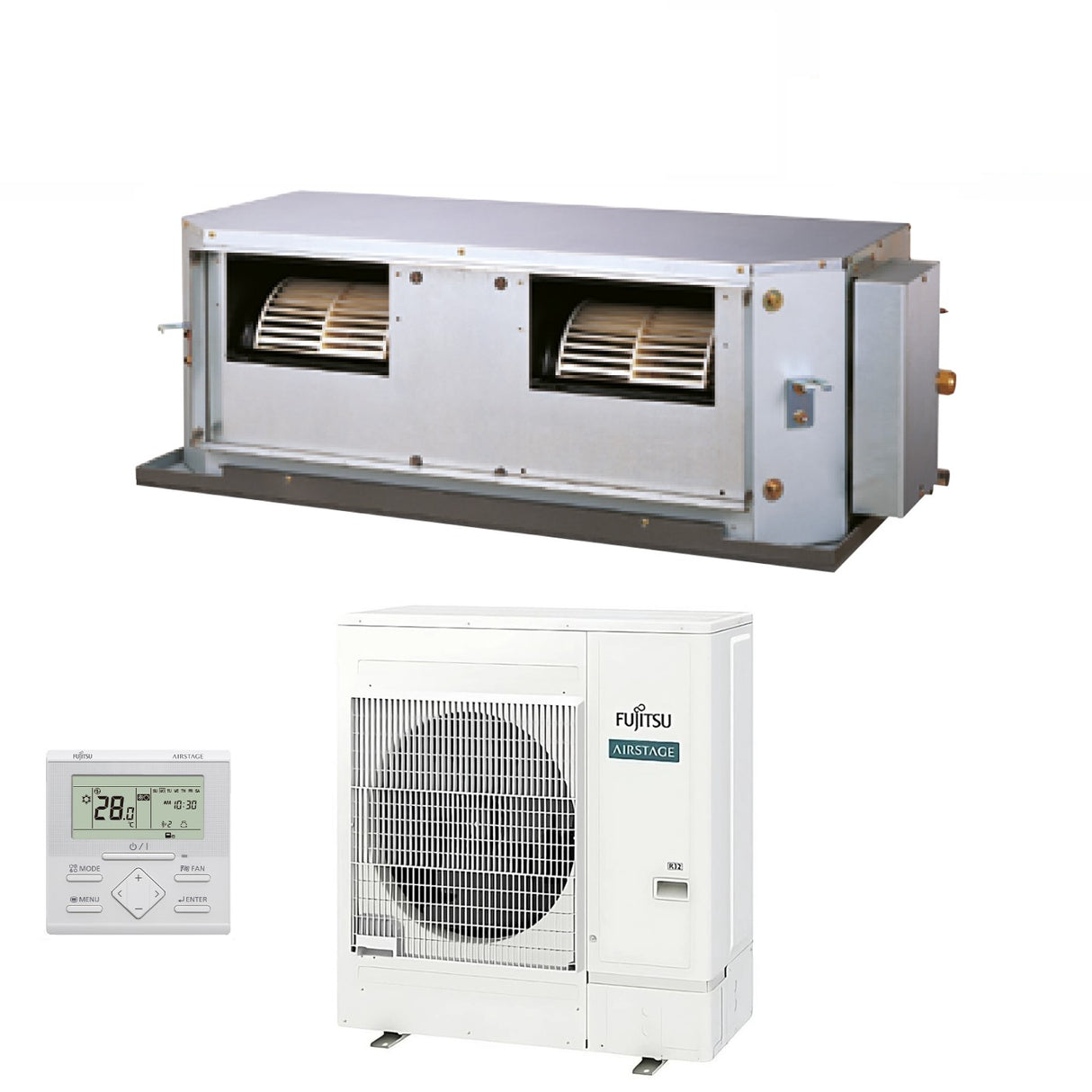 fujitsu condizionatore fujitsu canalizzabile alta prevalenza serie kh 45000 btu arxg45khtb r 32 monofase wi fi optional