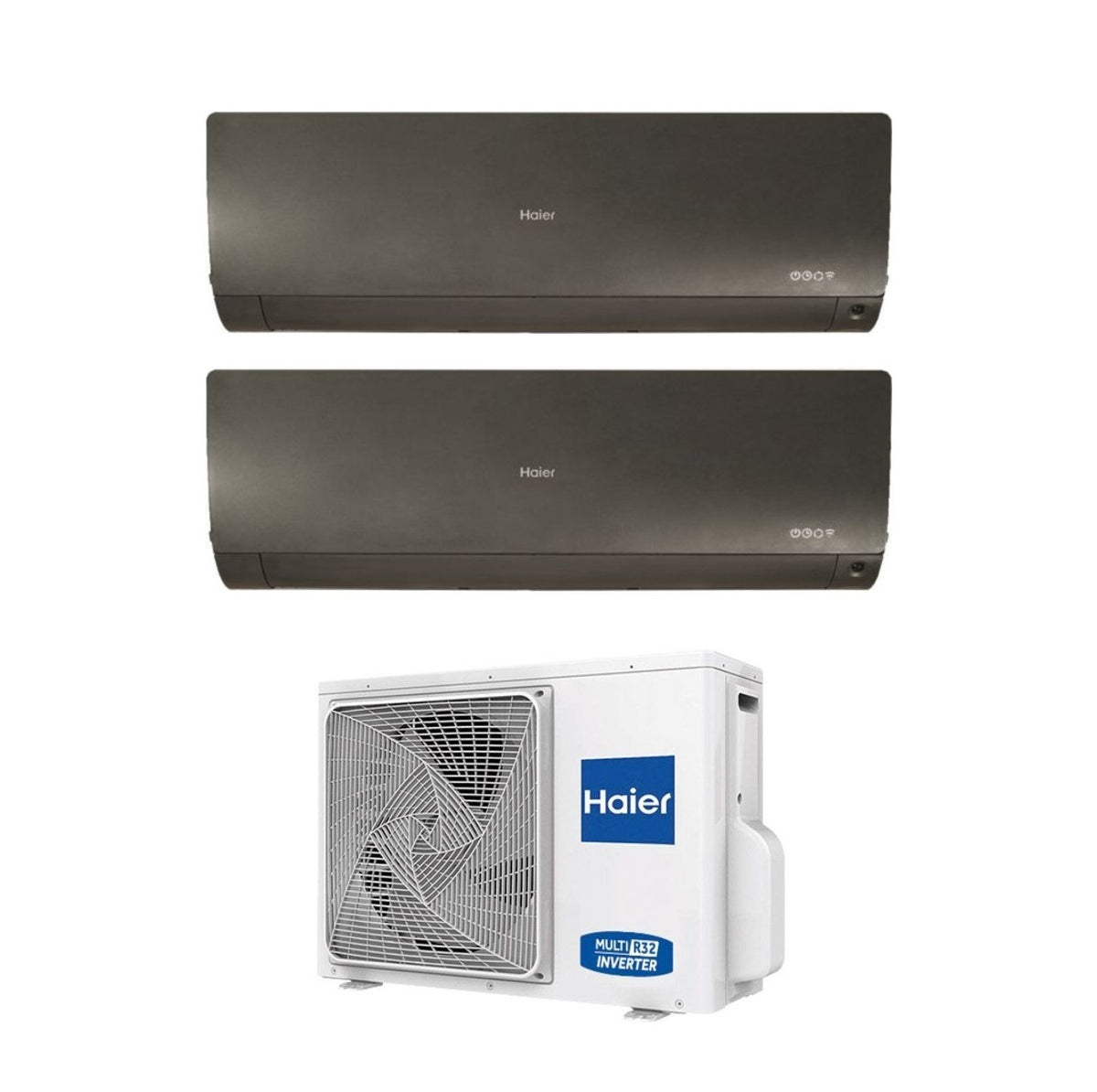 haier condizionatore dual split haier flexis plus black 718 con 2u50s2sm1fa r 32 wi fi integrato