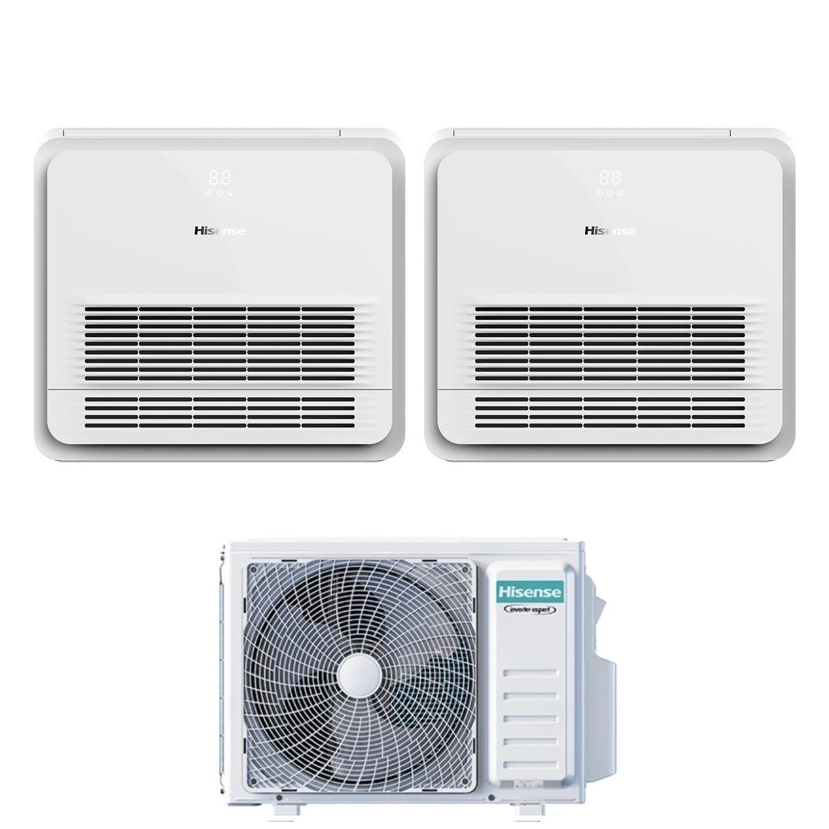 hisense condizionatore dual split console hisense 912 con 2amw52u4rxc r 32 wi fi optional con telecomando di serie