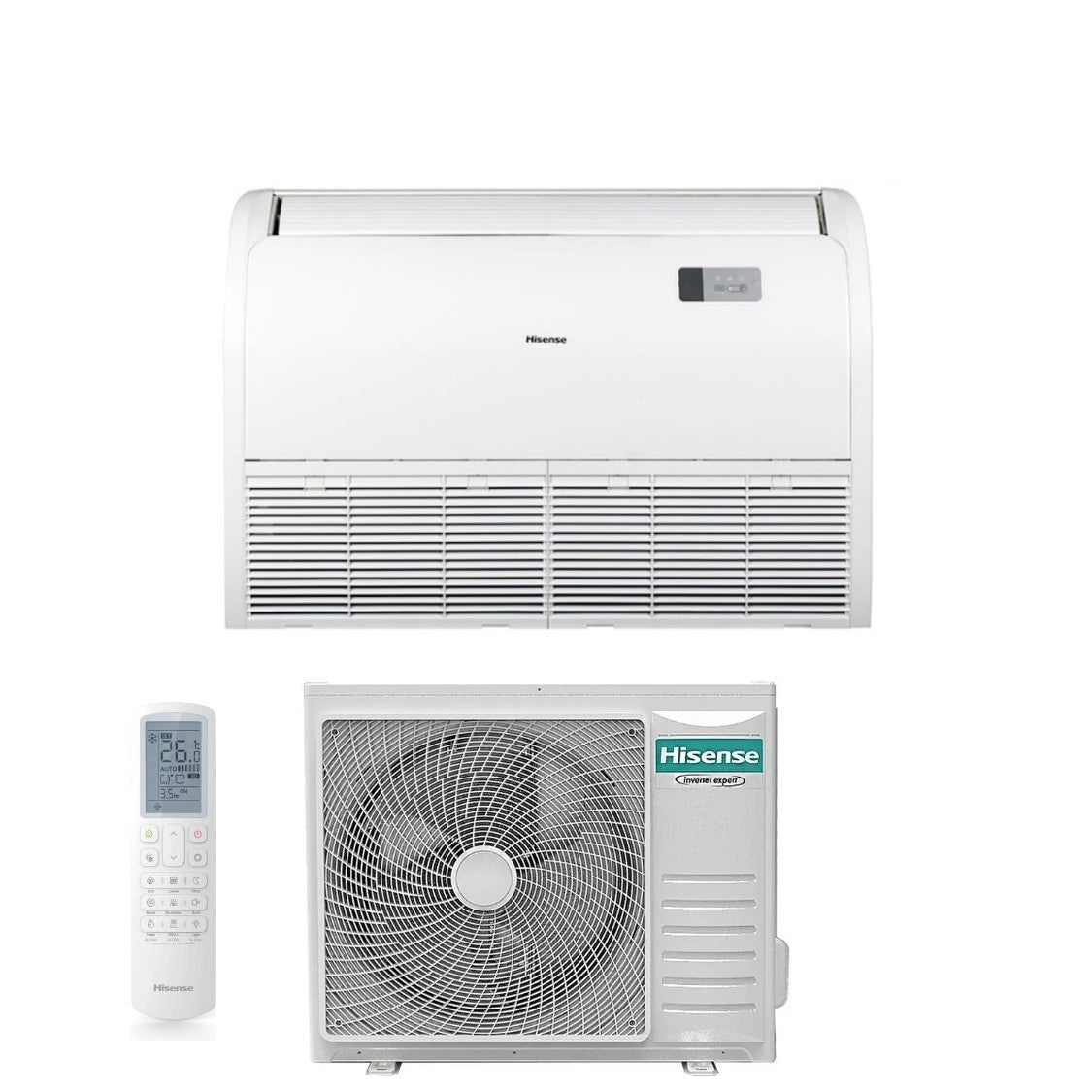 hisense condizionatore soffittopavimento hisense 24000 btu avt71ur4rb8 r 32 wi fi optional con telecomando