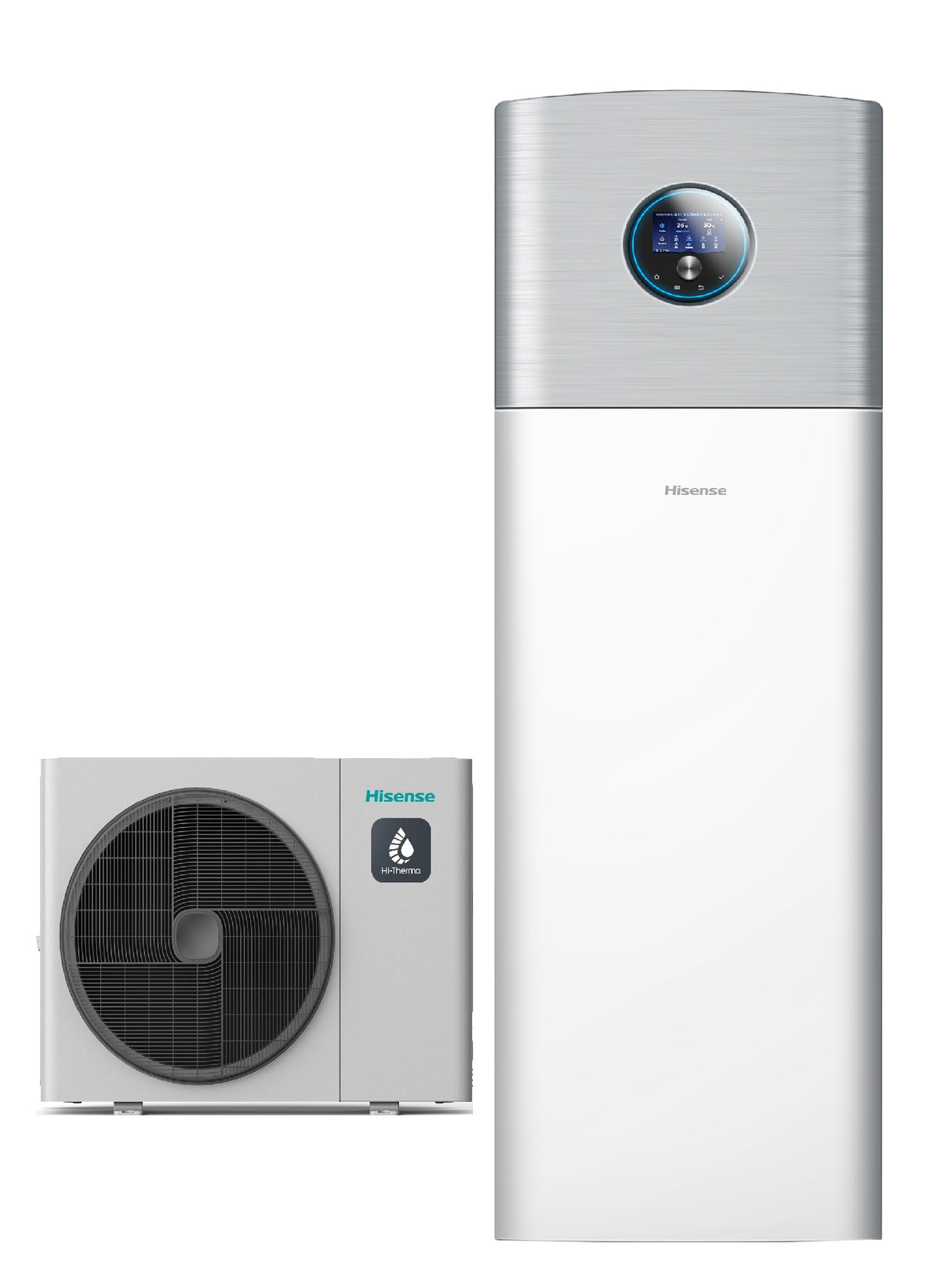 hisense pompa di calore splittata monoventola ariaacqua hisense hi terma 12 kw ahm 120hcdsaaahw 120hcds1 r 32 wi fi optional con comando incluso