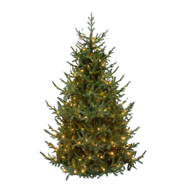 le stelle albero di natale artificiale verde h 240cm x l 160cm super folto con 650 luci led 20 luci flash incorporate e base a croce in metallo