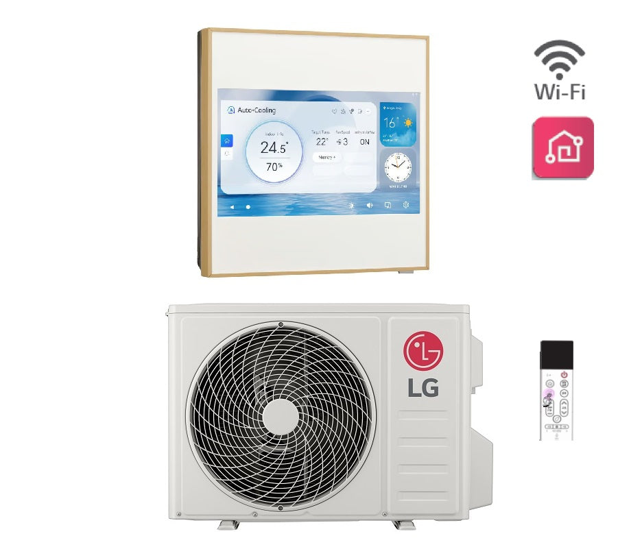 lg climatizzatore condizionatore lg artcool gallery lcd 9000 btu a09ga2 r 32 wi fi integrato aa