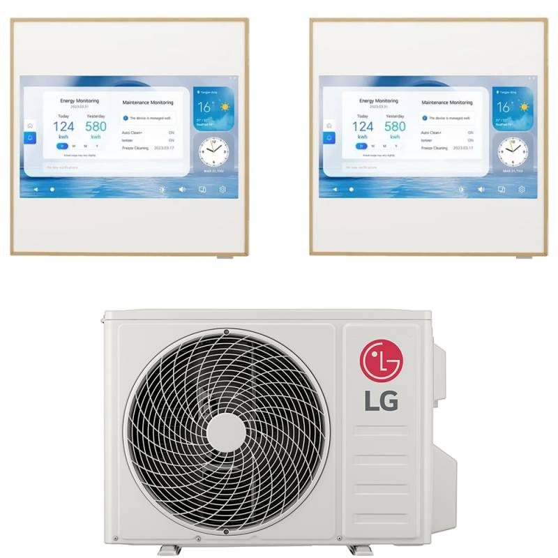 lg condizionatore lg dual split inverter artcool gallery lcd 1212 con mu3r19 r 32 wi fi integrato