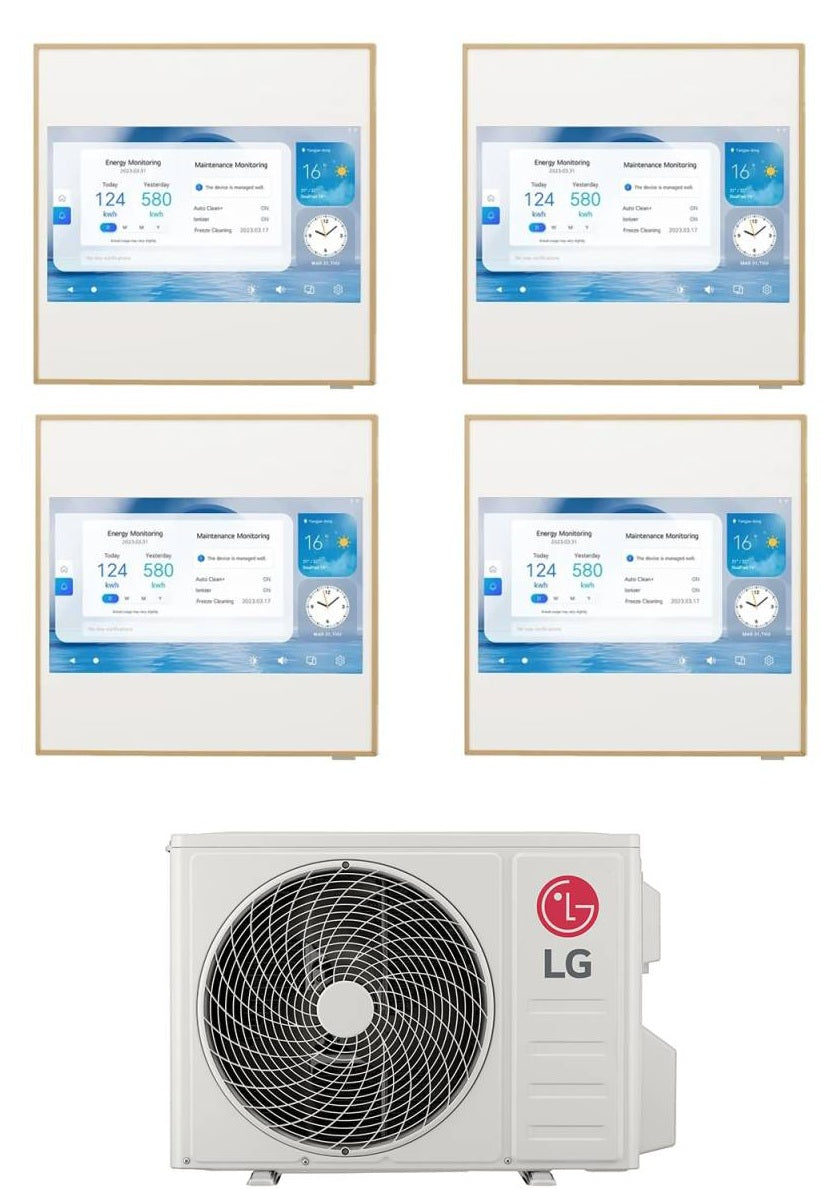 lg condizionatore lg quadri split inverter artcool gallery lcd 991212 con mu4r27 r 32 wi fi integrato