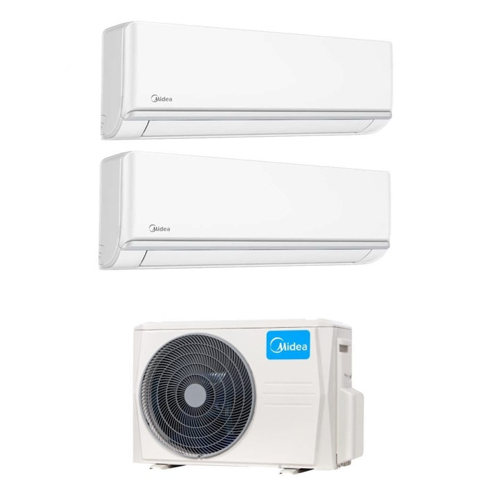 midea climatizzatore condizionatore midea dual split inverter elegance 90009000 con m2oh 14hfn8 q r 32 wi fi optional 99