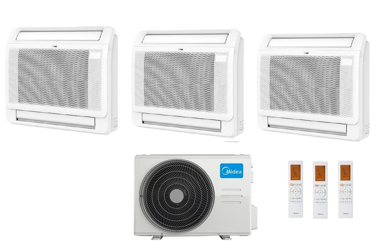 midea condizionatore midea console dual split 9912 btu con m3oa 27hfn8 q r 32 wi fi optional