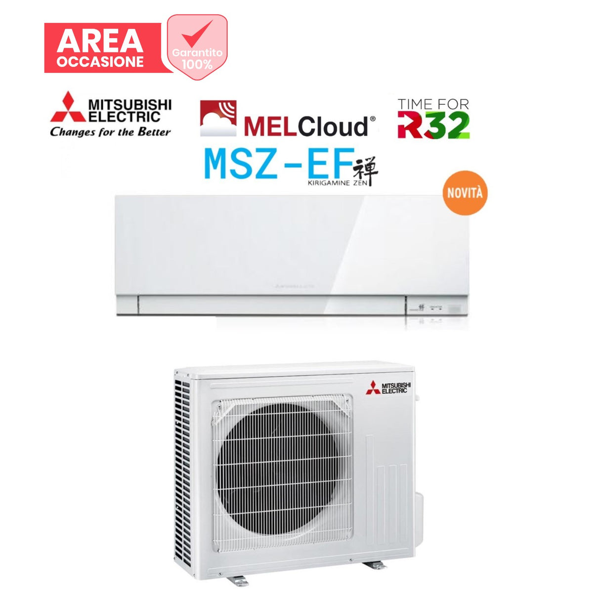 mitsubishi electric area occasioni 2484 condizionatore mitsubishi electric kirigamine zen white 9000 btu msz ef25vgkw wi fi r 32 integrato