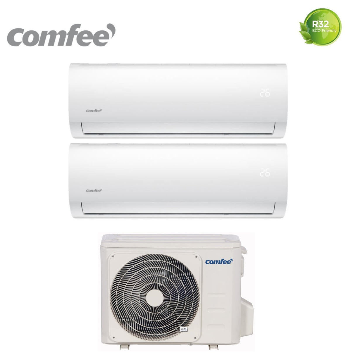 offerta climatizzatore condizionatore comfee dual split inverter serie cf cfw 9_12 con 2f 18k r 32 9000_12000