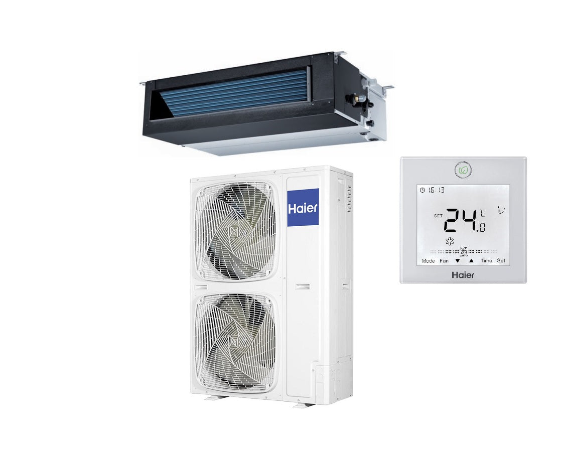 offerta climatizzatore condizionatore haier inverter canalizzato smart power media prevalenza 42000 btu adh125m1erg r410a a__ completo di comando a filo wi fi