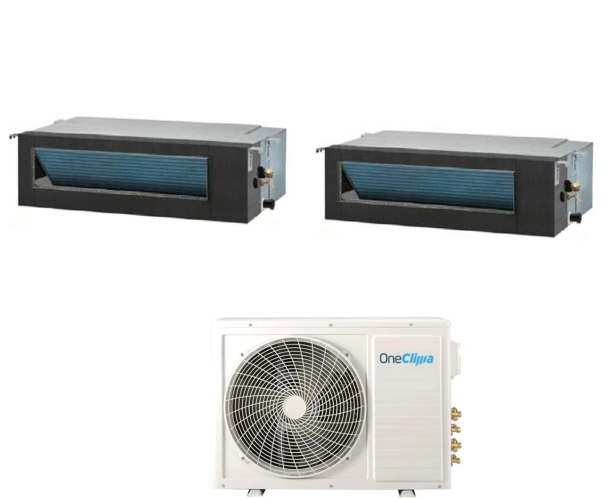 oneclima condizionatore oneclima dual split canalizzato 1218 con mlt27x3y24 r 32 wi fi optional con telecomando di serie incluso