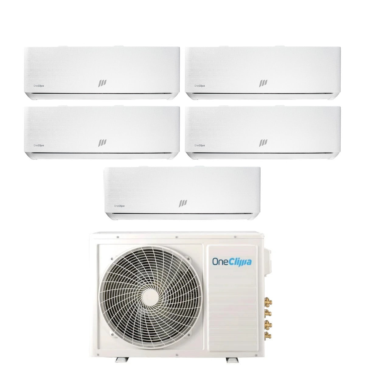 oneclima condizionatore penta split oneclima ultra 1212121212 con mlt42x5y24 r 32 wi fi integrato pannello telato