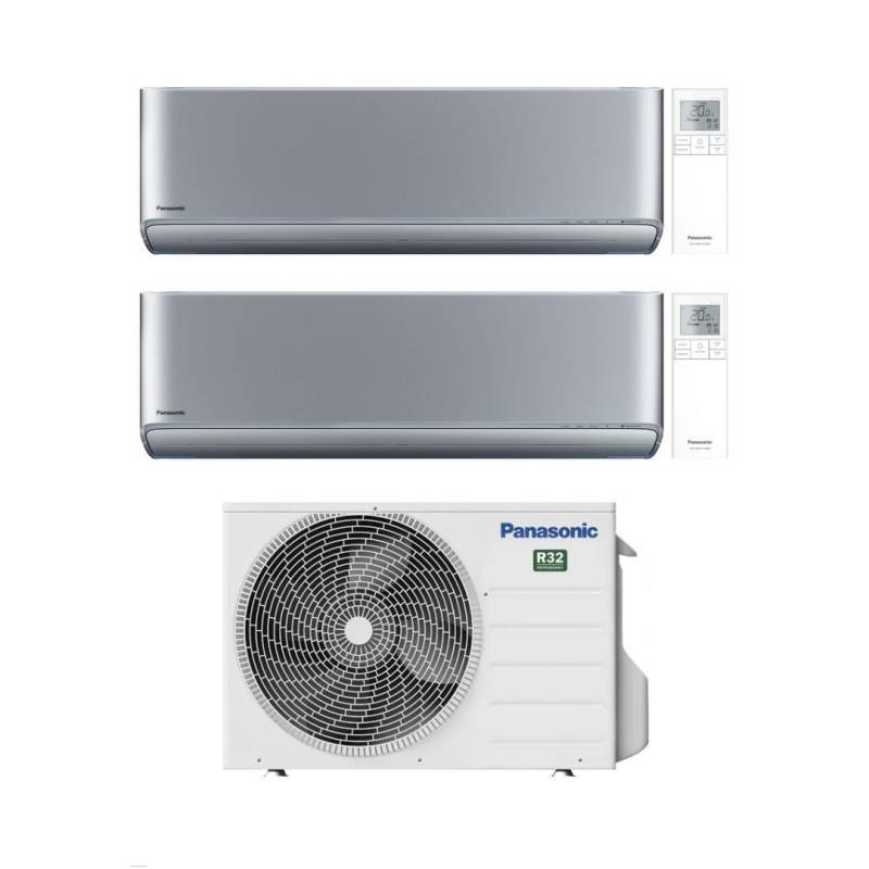 panasonic dual split inverter etherea silver 12000_12000 con cu 2e18sbe
