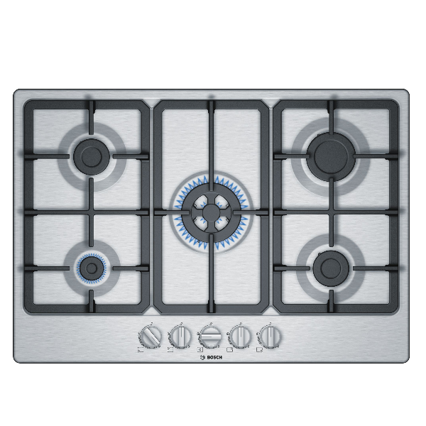 piano gas pgq7b5b90 5f 75cm inox