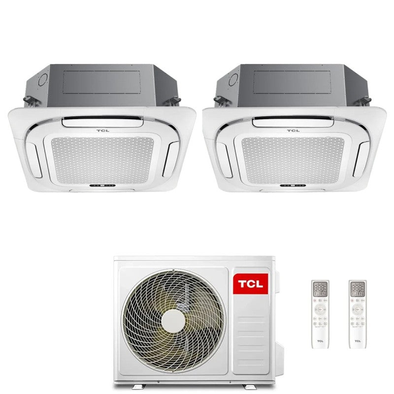 tcl condizionatore a cassetta 4 vie tcl compact dual split 99 con mt1420 r 32 wi fi optional