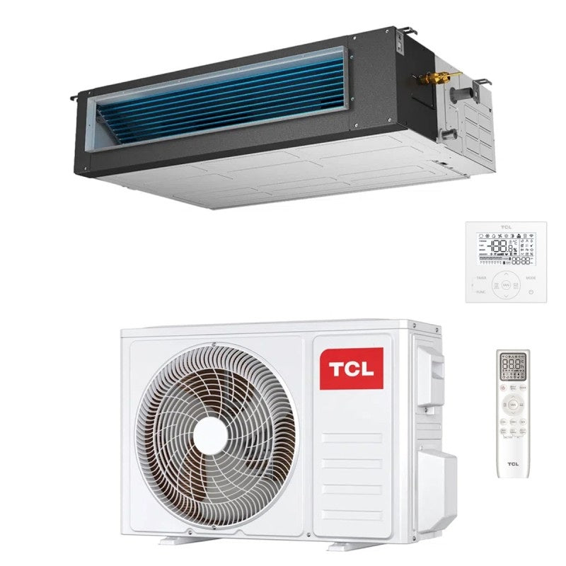 tcl condizionatore tcl canalizzato canalizzabile inverter 18000 btu r 32 wi fi integrato con comandi di serie