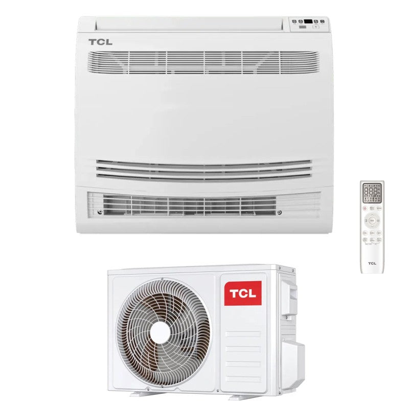 tcl condizionatore tcl console a pavimento inverter 18000 btu r 32 wi fi integrato