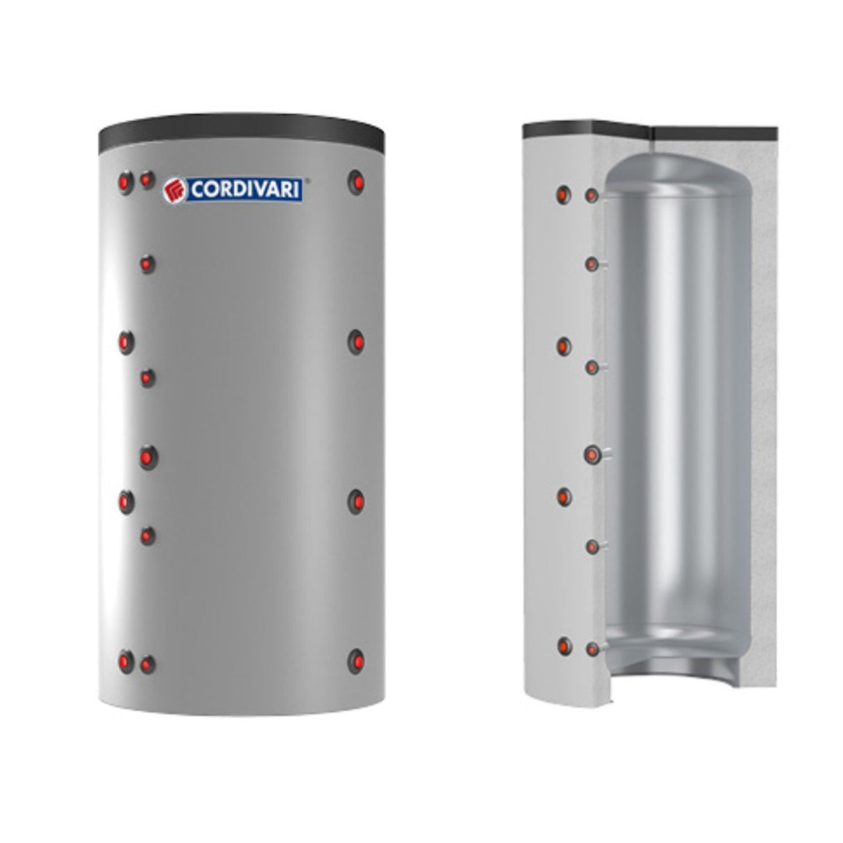 termoaccumulatore cordivari modello puffer 500 per acqua di riscaldamento