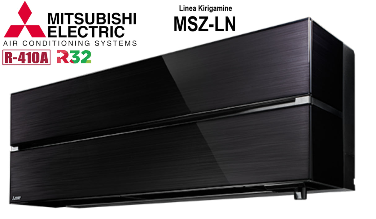 unita interna a parete mitsubishi electric inverter serie kirigamine style 9000 btu msz ln25vgb colore black nero 6223