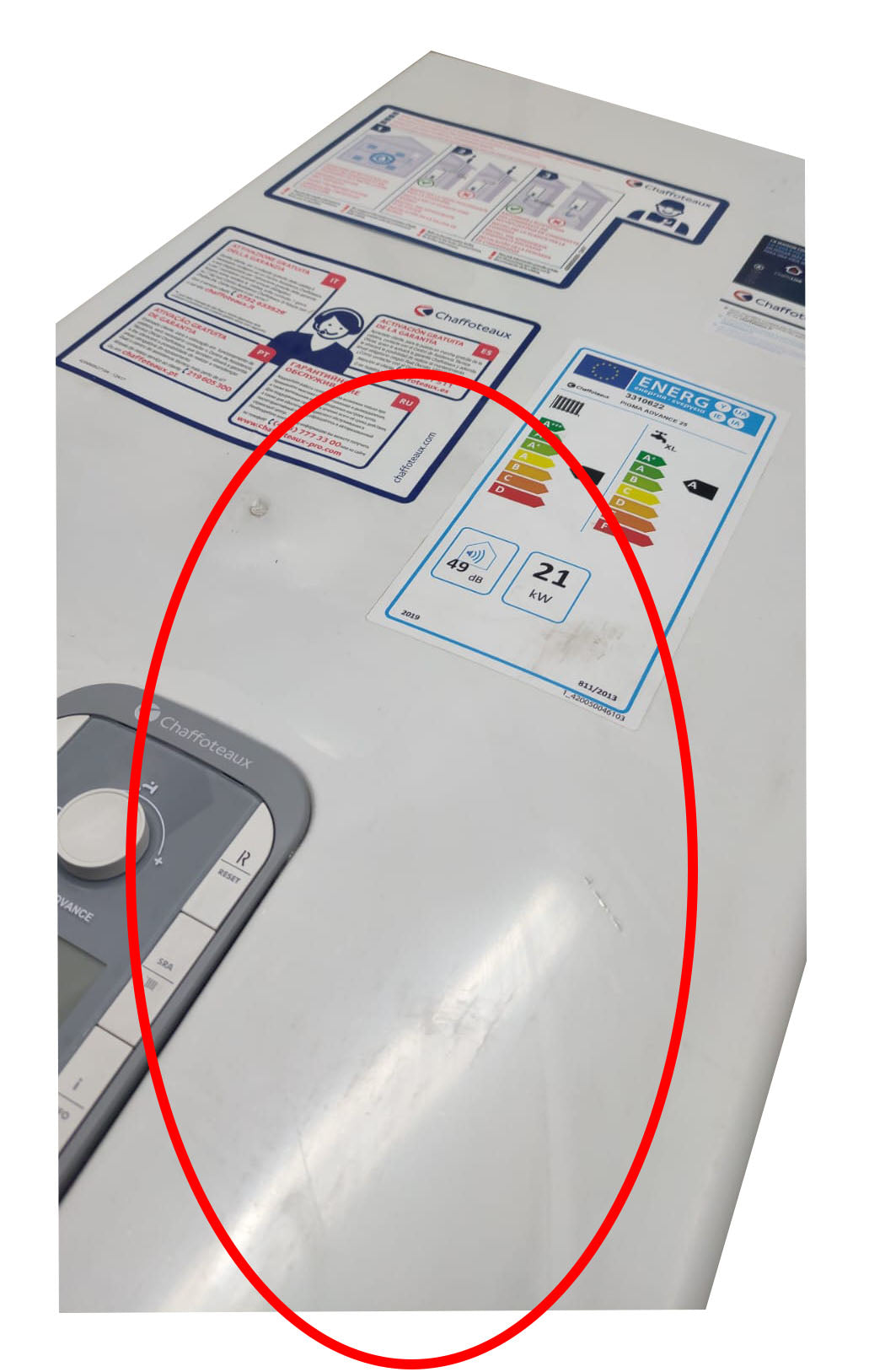 area occasioni caldaia a gas chaffoteaux a condensazione pigma advance 25 kw eu metano completa di kit scarico fumi coassiale