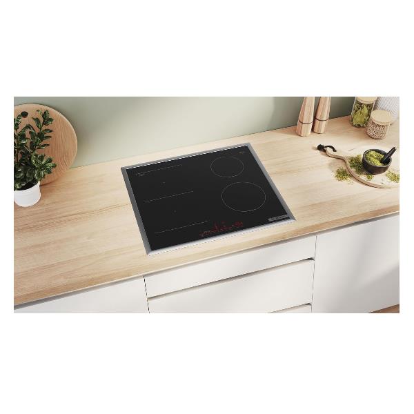 bosch piano cottura a induzione bosch serie 6 pvs645hb1e 4 fuochi l583xp513 con profili vetro ceramica nero ean 4242005394296